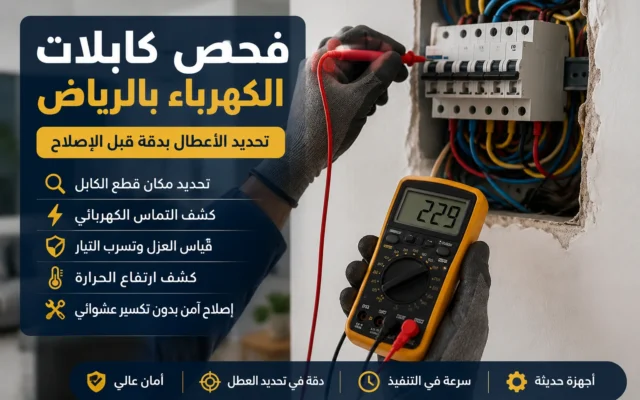 فحص كابلات الكهرباء بالرياض