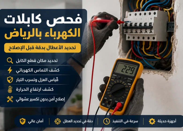 فحص كابلات الكهرباء بالرياض وتحديد مكان العطل بدون تكسير - البيت السعودي