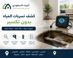 كشف تسربات المياه بالرياض